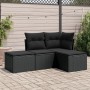 4-piece garden sofa set with black synthetic rattan cushions by , Garden sets - Ref: Foro24-3249314, Price: 250,87 €, Discoun...