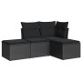 4-piece garden sofa set with black synthetic rattan cushions by , Garden sets - Ref: Foro24-3249314, Price: 250,87 €, Discoun...