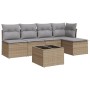 Set Gartensofas mit Kissen 6 Stück synthetisches Rattan beige von , Gartensets - Ref: Foro24-3249368, Preis: 365,58 €, Rabatt: %