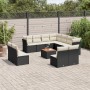 Garden sofa set 12 pieces with black synthetic rattan cushions by , Garden sets - Ref: Foro24-3223704, Price: 680,15 €, Disco...