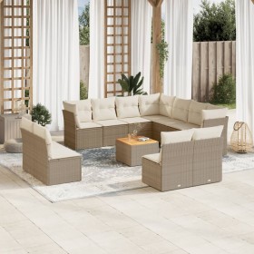 12-teiliges Gartensofa-Set und braune synthetische Rattankissen von , Gartensets - Ref: Foro24-3223706, Preis: 883,80 €, Raba...