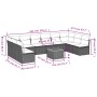 Set mit 11 Gartensofas und Kissen synthetisches Rattangrau von , Gartensets - Ref: Foro24-3223799, Preis: 668,23 €, Rabatt: %