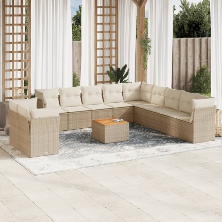 Garden sofa set 12 pieces and brown synthetic rattan cushions by , Garden sets - Ref: Foro24-3223727, Price: 929,85 €, Discou...