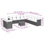 Set mit 12 Gartensofas und Kissen Kunstrattanbraun von , Gartensets - Ref: Foro24-3223727, Preis: 925,99 €, Rabatt: %