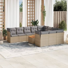 Garden sofa set 11 pieces with beige synthetic rattan cushions by , Garden sets - Ref: Foro24-3223840, Price: 730,10 €, Disco...