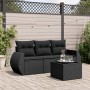 4-teilige Gartensofagarnitur mit schwarzen synthetischen Rattankissen von , Gartensets - Ref: Foro24-3253402, Preis: 288,10 €...