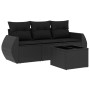 4-piece garden sofa set with black synthetic rattan cushions by , Garden sets - Ref: Foro24-3253402, Price: 288,10 €, Discoun...