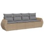 Garden sofa set with 4-piece synthetic rattan beige cushions by , Garden sets - Ref: Foro24-3253416, Price: 298,92 €, Discoun...