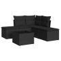 6-piece garden sofa set and black synthetic rattan cushions by , Garden sets - Ref: Foro24-3249564, Price: 369,23 €, Discount: %