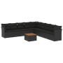 Set de sofás de jardín 10 pzas cojines ratán sintético negro de , Conjuntos de jardín - Ref: Foro24-3223689, Precio: 602,91 €...