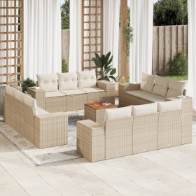 Garden sofa set with cushions 13 pieces beige synthetic rattan by , Garden sets - Ref: Foro24-3225379, Price: 1,00 €, Discoun...