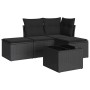 Set de muebles de jardín 5 pzas y cojines ratán sintético negro de , Conjuntos de jardín - Ref: Foro24-3249324, Precio: 307,9...