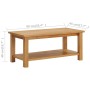 Mesa de centro de madera maciza de roble 90x45x40cm de , Mesas de centro - Ref: Foro24-289194, Precio: 162,99 €, Descuento: %