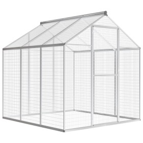 Aluminium-Vogelhaus für den Außenbereich, 183 x 178 x 194 cm von , Käfige und Lebensräume für Kleintiere - Ref: Foro24-45219,...