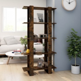 Smoked oak plywood bookshelf 80x30x160 cm by , Bookcases and shelves - Ref: Foro24-813572, Price: 48,99 €, Discount: %