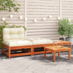 Garden sofa without armrests with cushions and footrest by , Modular outdoor sofas - Ref: Foro24-838146, Price: 175,99 €, Dis...