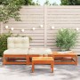 Gartensofa ohne Armlehnen mit Kissen und Fußstütze von , Modulare Sofas für den Außenbereich - Ref: Foro24-838146, Preis: 175...