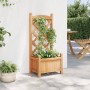 Jardinera con enrejado de madera maciza de abeto marrón de , Maceteros y jardineras - Ref: Foro24-365482, Precio: 40,10 €, De...