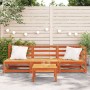 3 seater garden sofa solid wax brown pine wood by , Modular outdoor sofas - Ref: Foro24-837953, Price: 192,99 €, Discount: %