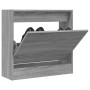 Zapatero de madera de ingeniería gris Sonoma 60x21x57 cm de , Zapateros y organizadores de calzado - Ref: Foro24-839887, Prec...