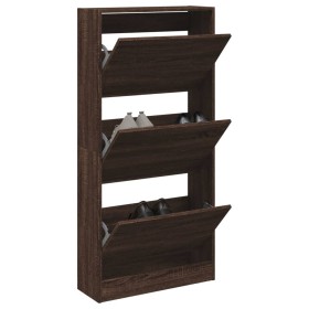 Zapatero de madera de ingeniería roble Sonoma 60x21x125,5 cm de , Zapateros y organizadores de calzado - Ref: Foro24-839902, ...