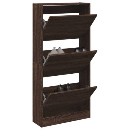 Zapatero de madera de ingeniería roble Sonoma 60x21x125,5 cm de , Zapateros y organizadores de calzado - Ref: Foro24-839902, ...