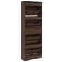 Zapatero de madera de ingeniería marrón roble 60x21x163,5 cm de , Zapateros y organizadores de calzado - Ref: Foro24-839909, ...