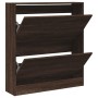 Zapatero de madera de ingeniería marrón roble 80x21x87,5 cm de , Zapateros y organizadores de calzado - Ref: Foro24-839923, P...