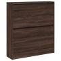 Zapatero de madera de ingeniería marrón roble 80x21x87,5 cm de , Zapateros y organizadores de calzado - Ref: Foro24-839923, P...