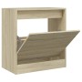 Zapatero de madera de ingeniería roble Sonoma 60x34x63,5 cm de , Zapateros y organizadores de calzado - Ref: Foro24-839940, P...