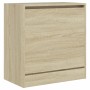 Zapatero de madera de ingeniería roble Sonoma 60x34x63,5 cm de , Zapateros y organizadores de calzado - Ref: Foro24-839940, P...