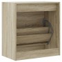 Zapatero de madera de ingeniería roble Sonoma 60x34x63,5 cm de , Zapateros y organizadores de calzado - Ref: Foro24-839940, P...