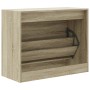 Zapatero de madera de ingeniería roble Sonoma 80x34x63 cm de , Zapateros y organizadores de calzado - Ref: Foro24-839961, Pre...