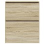 Zapatero de madera de ingeniería roble Sonoma 80x34x96,5 cm de , Zapateros y organizadores de calzado - Ref: Foro24-839968, P...