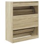 Zapatero de madera de ingeniería roble Sonoma 80x34x96,5 cm de , Zapateros y organizadores de calzado - Ref: Foro24-839968, P...