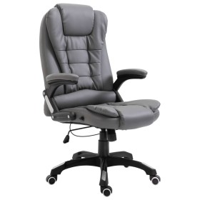 Silla de oficina de cuero sintético gris antracita de vidaXL, Sillas de oficina - Ref: Foro24-20233, Precio: 209,21 €, Descue...