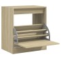 Zapatero de madera de ingeniería roble Sonoma 60x42x69 cm de , Zapateros y organizadores de calzado - Ref: Foro24-839982, Pre...