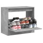 Betongraues Schuhregal aus Holzwerkstoff, 80 x 42 x 69 cm von , Schuhregale und Schuhorganisatoren - Ref: Foro24-840004, Prei...