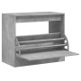 Betongraues Schuhregal aus Holzwerkstoff, 80 x 42 x 69 cm von , Schuhregale und Schuhorganisatoren - Ref: Foro24-840004, Prei...