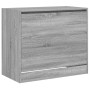 Zapatero de madera de ingeniería gris Sonoma 80x42x69 cm de , Zapateros y organizadores de calzado - Ref: Foro24-840006, Prec...