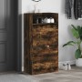 Smoked oak engineered wood shoe rack 60x34x116 cm by , Shoe racks and shoe organizers - Ref: Foro24-840019, Price: 108,62 €, ...