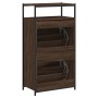 Zapatero de madera de ingeniería marrón roble 60x34x112 cm de , Zapateros y organizadores de calzado - Ref: Foro24-840033, Pr...