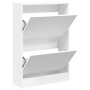 White engineered wood shoe rack 60x21x87.5 cm by , Shoe racks and shoe organizers - Ref: Foro24-839889, Price: 75,58 €, Disco...