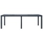 Gray rattan look plastic garden table 220x90x72 cm by vidaXL, Garden tables - Ref: Foro24-45608, Price: 170,99 €, Discount: %