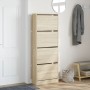 Zapatero de madera de ingeniería roble Sonoma 60x21x163,5 cm de , Zapateros y organizadores de calzado - Ref: Foro24-839905, ...