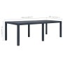 Gray rattan look plastic garden table 220x90x72 cm by vidaXL, Garden tables - Ref: Foro24-45608, Price: 170,99 €, Discount: %