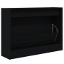 Engineered wood black shoerack 80x21x57 cm by , Shoe racks and shoe organizers - Ref: Foro24-839911, Price: 61,71 €, Discount: %