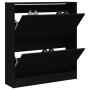 Zapatero de madera de ingeniería negro 80x21x87,5 cm de , Zapateros y organizadores de calzado - Ref: Foro24-839918, Precio: ...