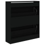 Zapatero de madera de ingeniería negro 80x21x87,5 cm de , Zapateros y organizadores de calzado - Ref: Foro24-839918, Precio: ...