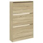 Zapatero de madera de ingeniería roble Sonoma 80x21x125,5 cm de , Zapateros y organizadores de calzado - Ref: Foro24-839926, ...